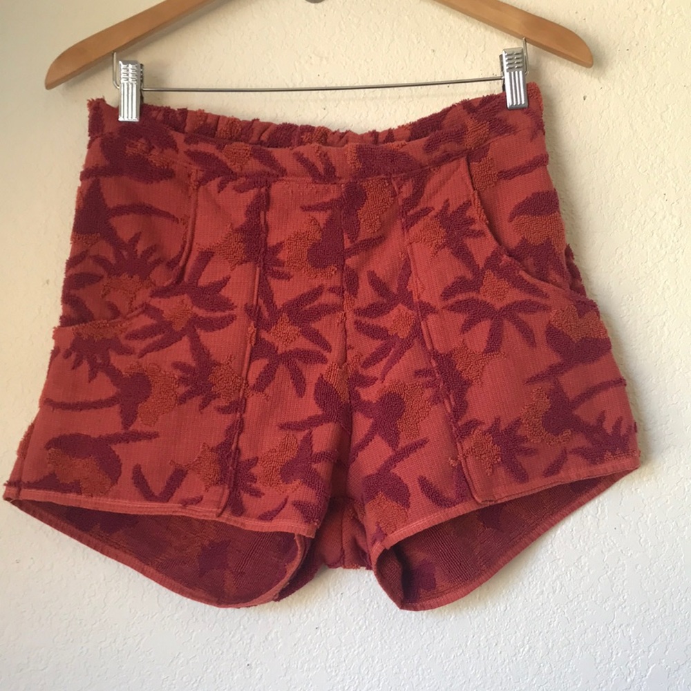 Hand Crafted High Waist Floral Shorts